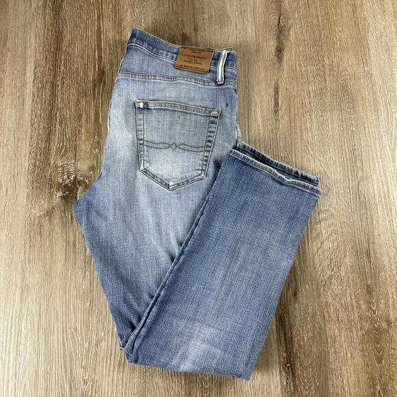 Lucky Brand Jeans 410 Athletic Slim Distressed Blue Medium Wash Men's 34 X 30 - Picture 3 of 9